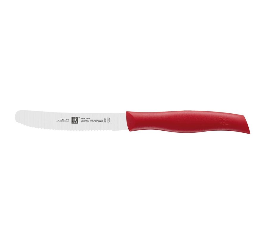 Twin Grip  5'' Universal Serrated Knife, Red