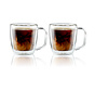 Cafe Roma Glass Coffee Mug, 12 Oz-2 Piece