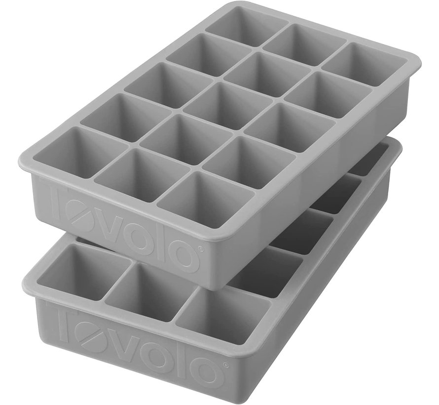 Perfect Cube Ice Trays (Set/2) Oyster Grey