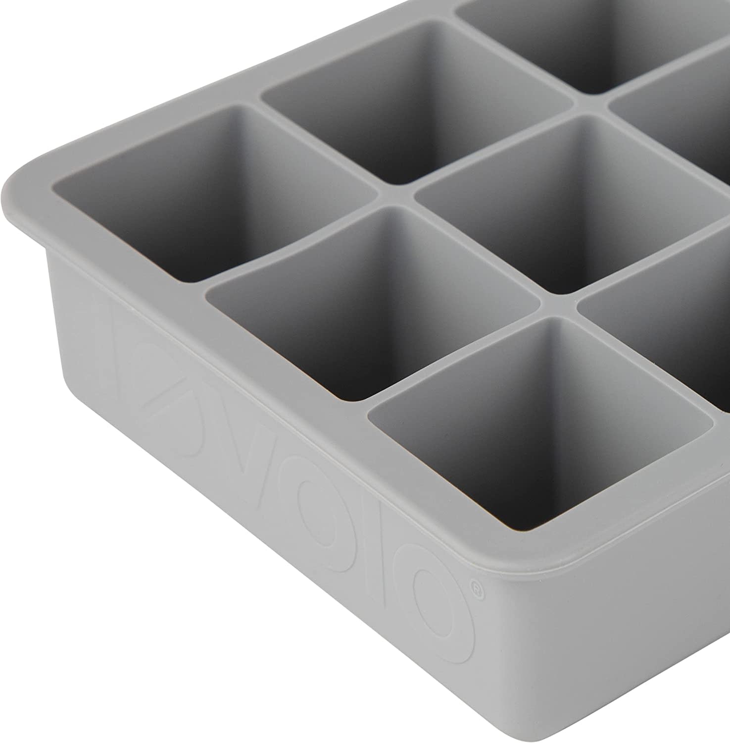 Tovolo Perfect Cube Oyster Gray Ice Tray, Set of 2