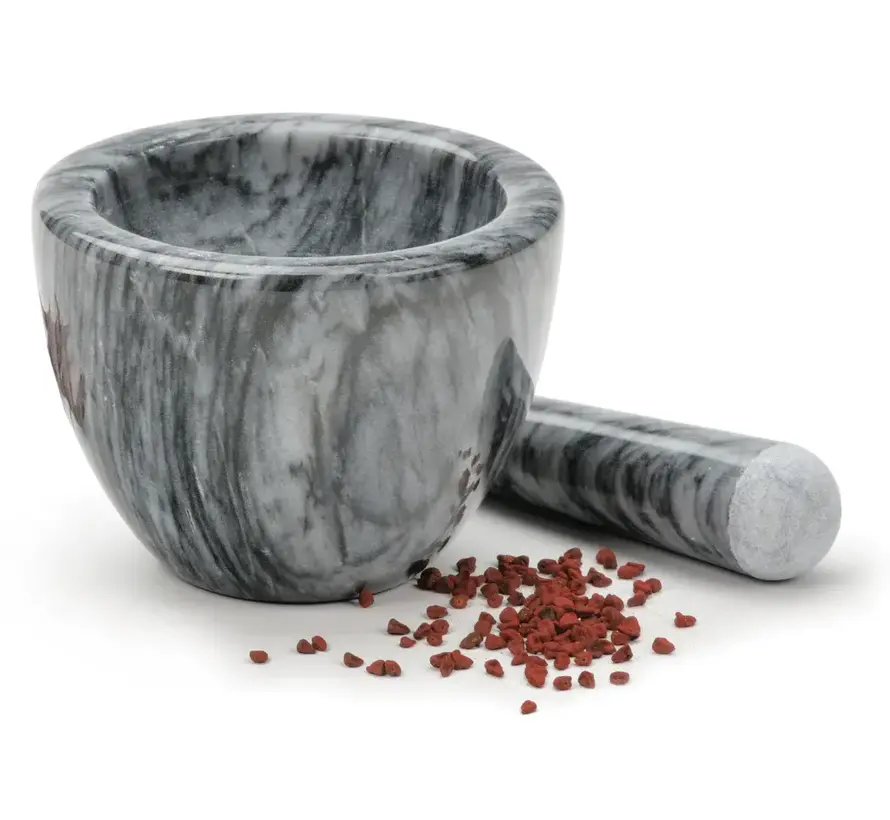 Grey Marble Mortar & Pestle