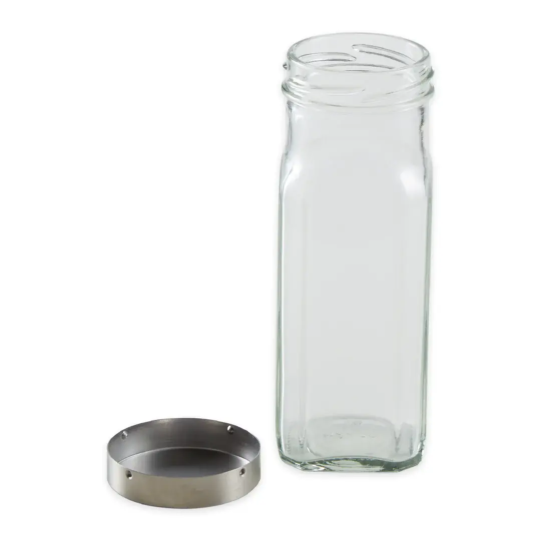 RSVP Endurance® Large Square Glass Spice Bottles – Clear - Spoons
