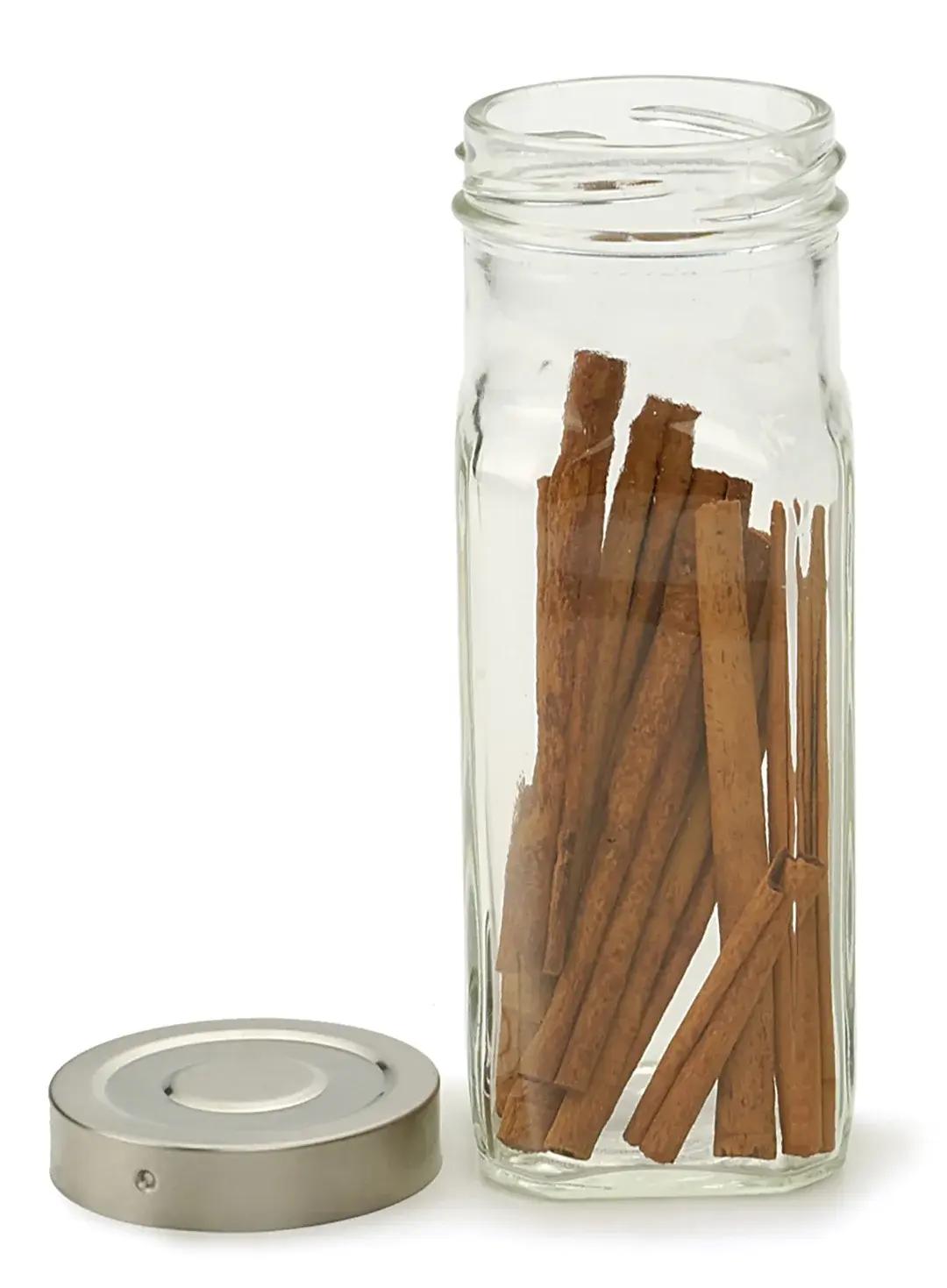 RSVP Endurance® Large Square Glass Spice Bottles – Clear - Spoons