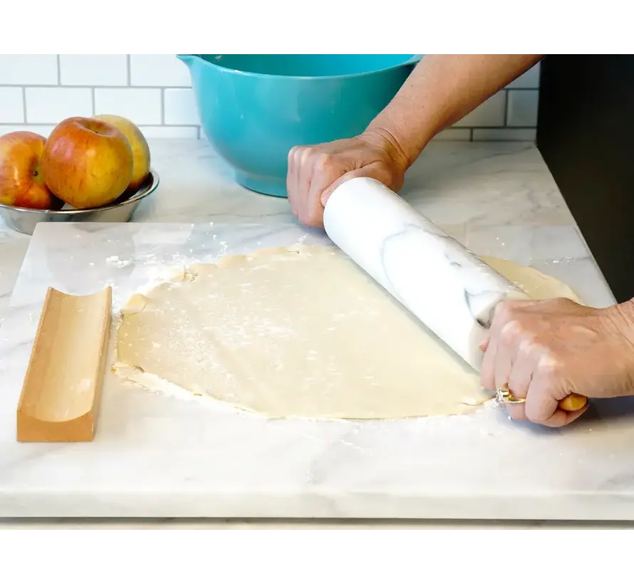 White Marble Rolling Pin with Stand