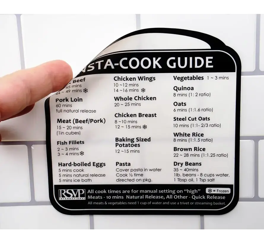 Insta Cook Removeable Reference Labels
