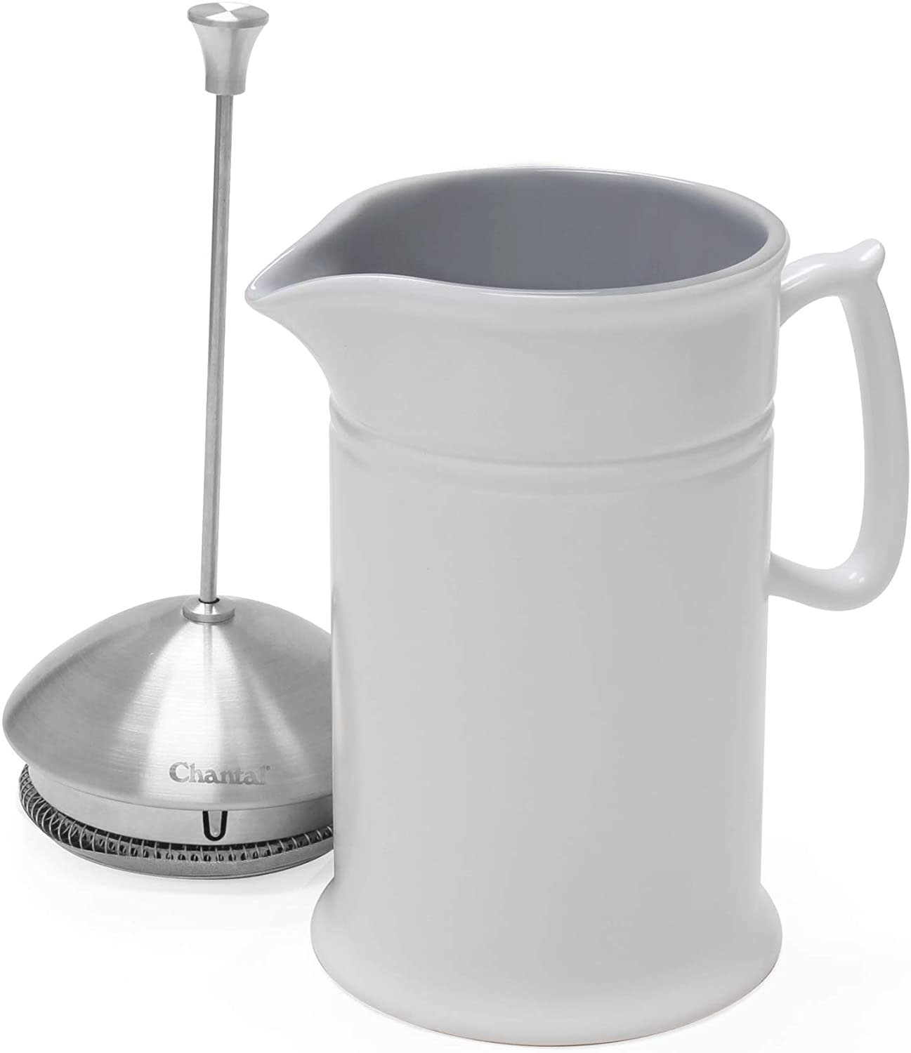 Chantal Ceramic French Press w/ Stainless Steel Plunger, Screen