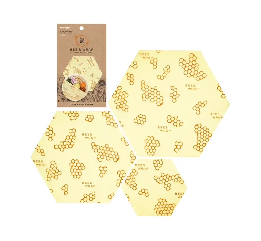 HexHugger Bowl Covers, 3 Pk Honeycomb