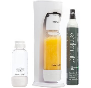 DrinkMate OmniFizz Home Carbonation System W/CO2, White