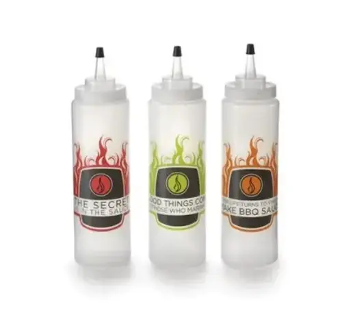 Outset Condiment Squirt Bottles, Set of 3