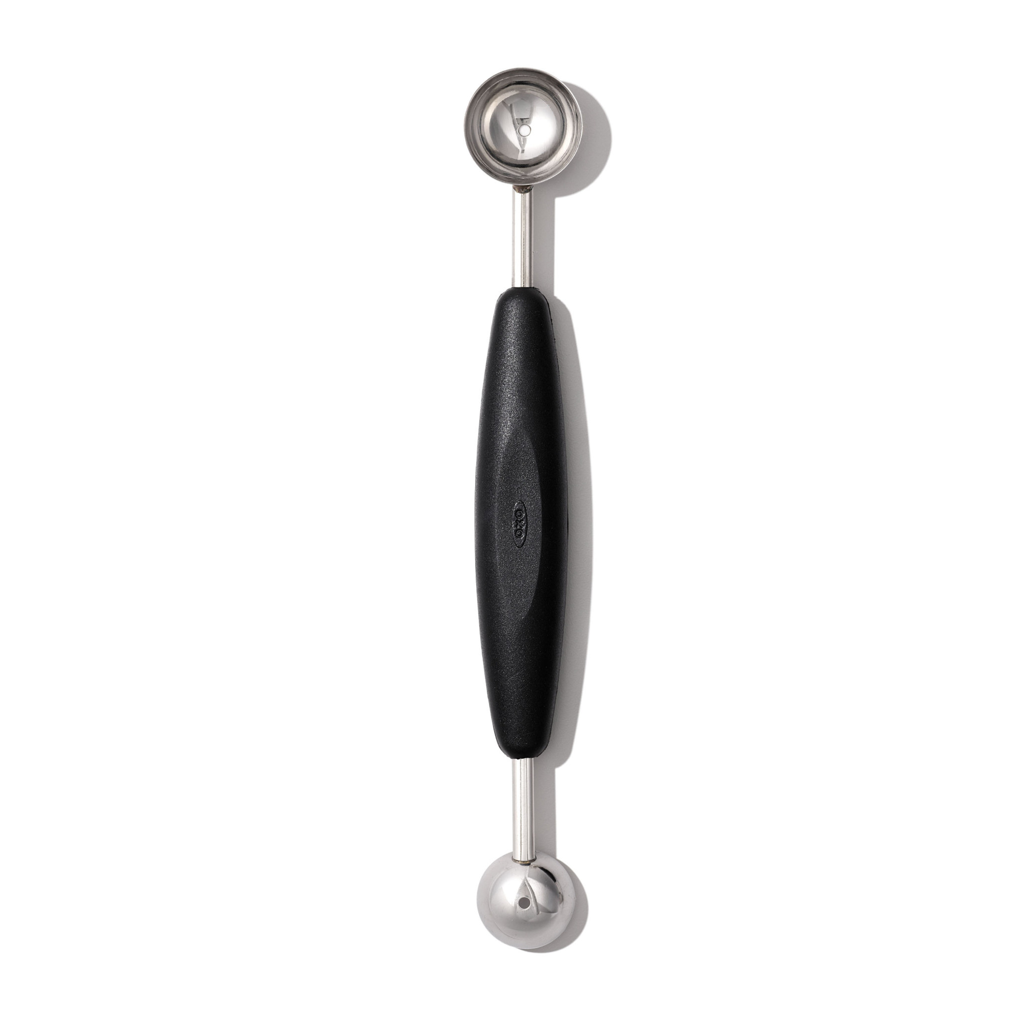 Choice Double-Sided Stainless Steel Melon Baller with Black