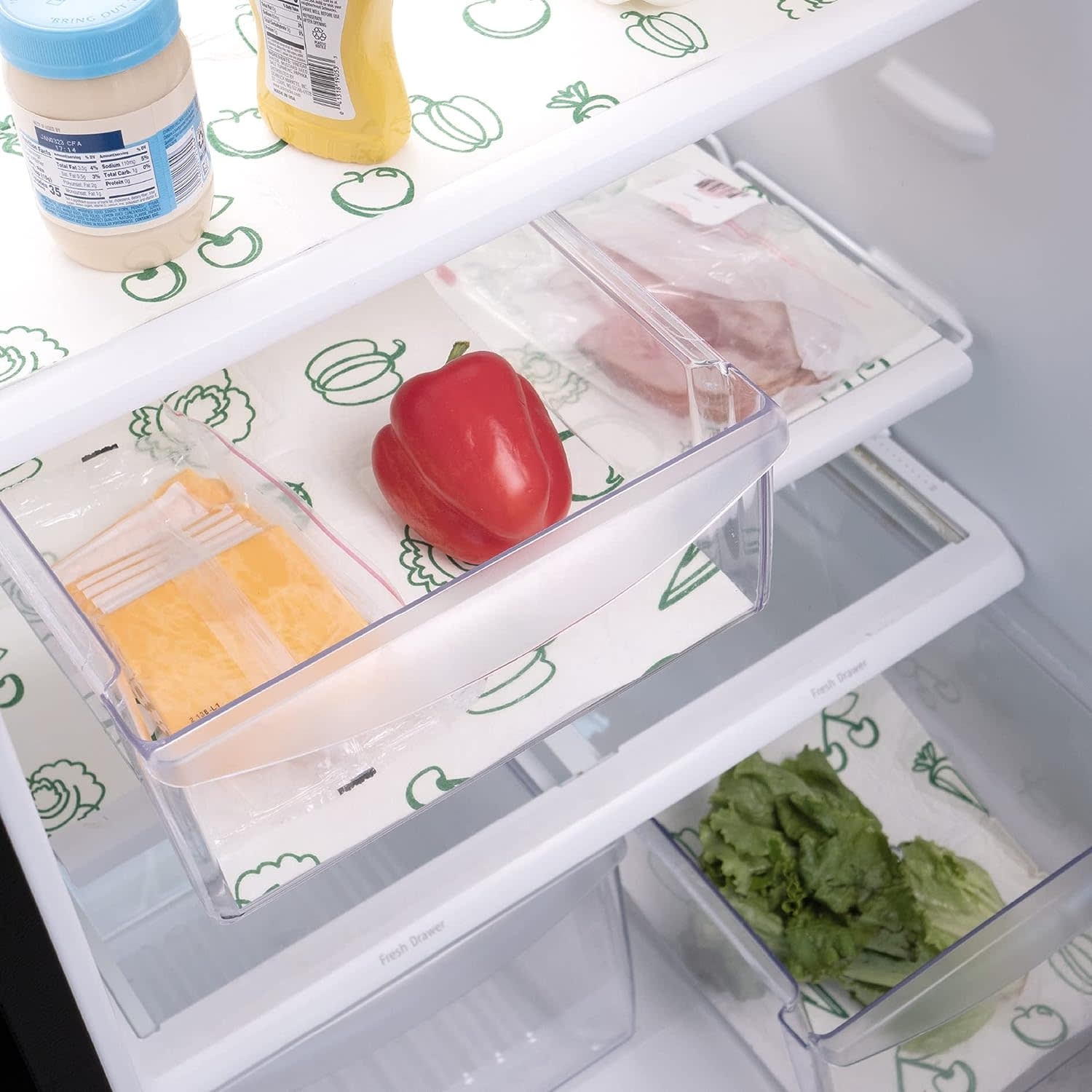 Envision Fridge Bin Liners, 3 Pack Spoons N Spice