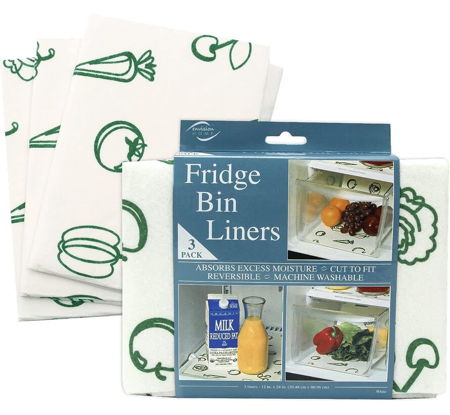 Fridge Bin Liners, 3 Pack