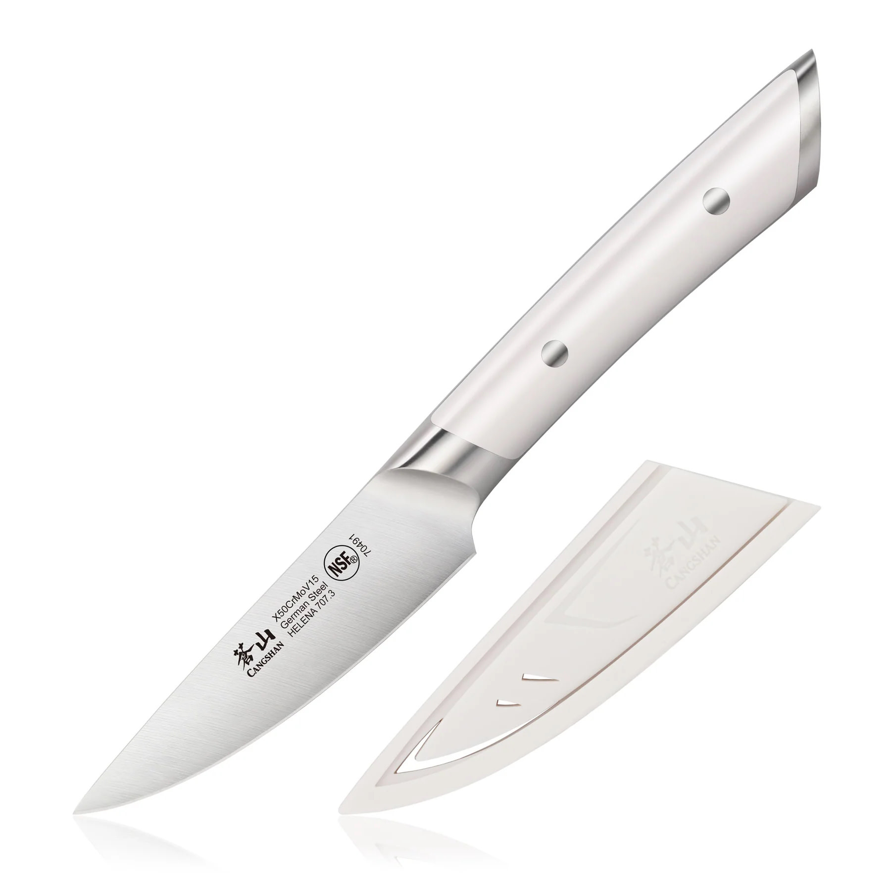 Paring Knife with Sheath Cover, 3.5-Inch Stainless Steel Blade