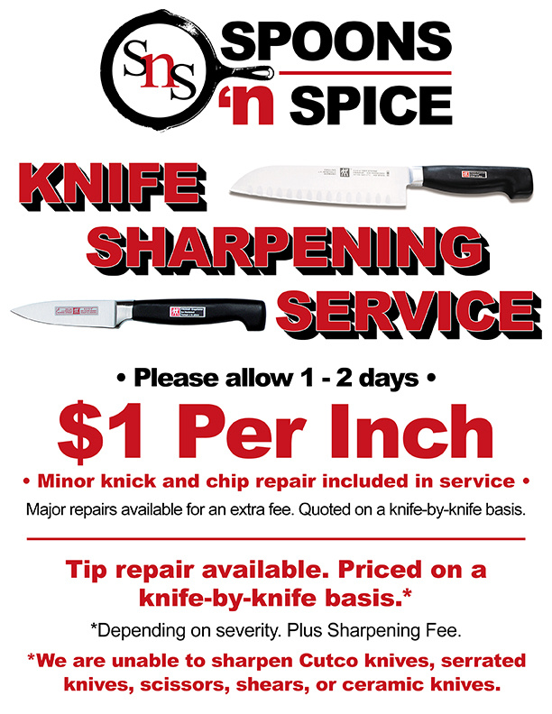 Knife Sharpening Info Spoons N Spice