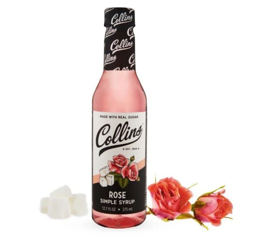 Collins Rose Simple Syrup, 12.7 Oz.