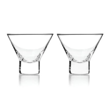 Viski Heavy Base Crystal Martini Glasses, Set of 2