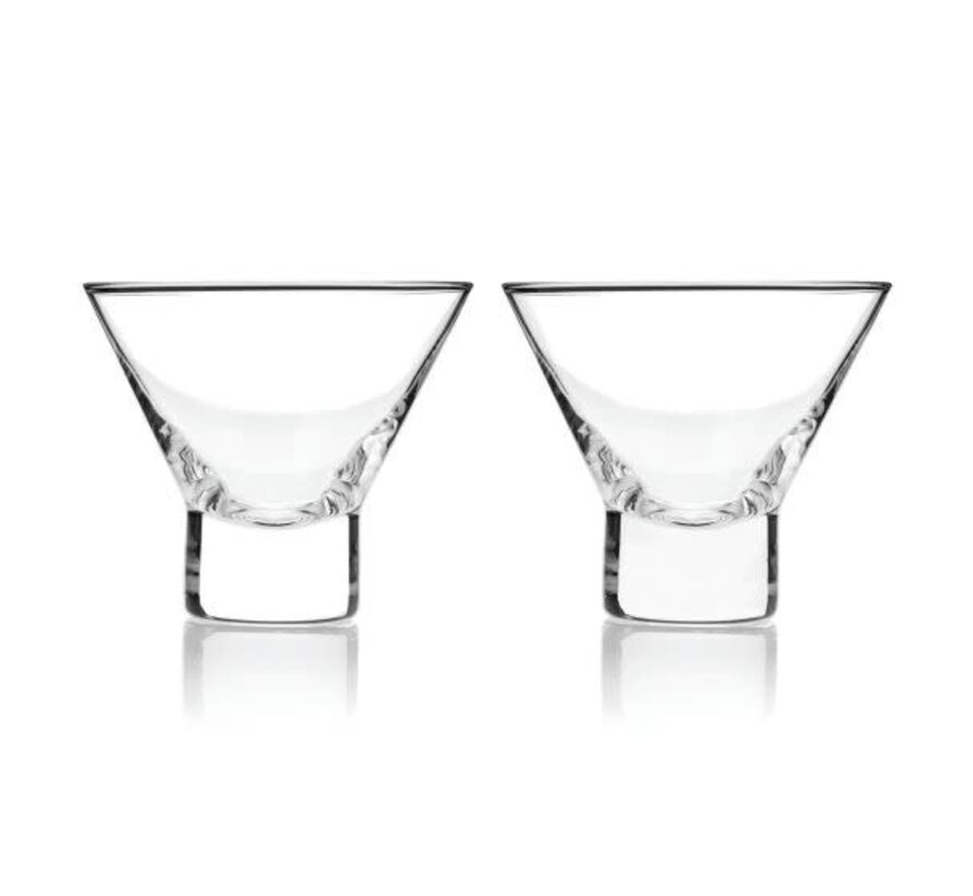 Heavy Base Crystal Martini Glasses, Set of 2