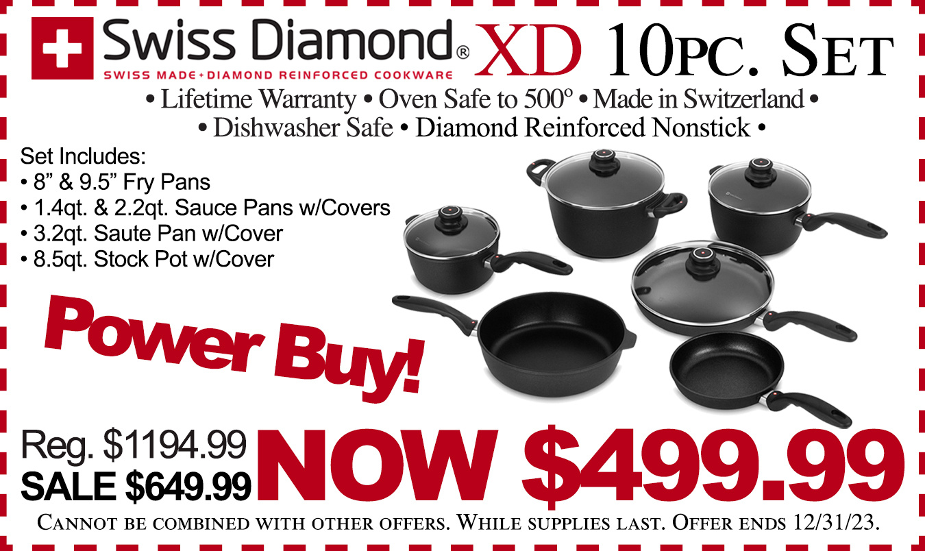 Swiss Diamond XD Nonstick 10-Piece Set - Gourmet Kitchen Kit