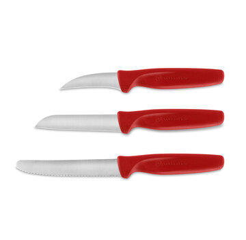 Wusthof 3 Pc. Paring Knife Set, Red