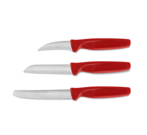 Wusthof 3 Pc. Paring Knife Set, Red