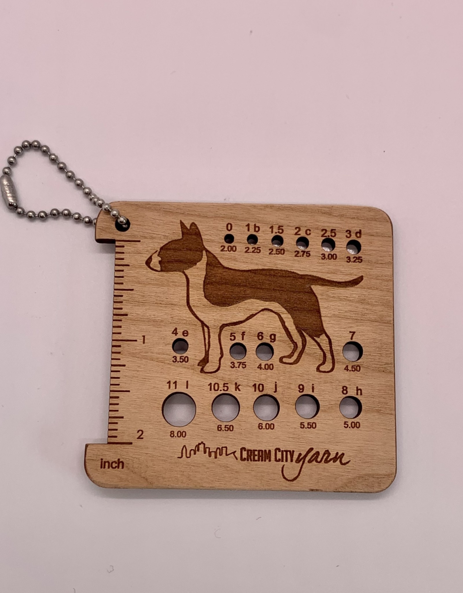 Katrinkles Pal's Picks Needle Gauge Keychain