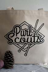 Camp Stitchwood Purl Scouts Knitting Tote Bag