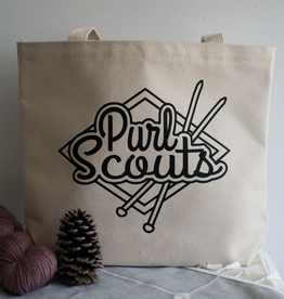 Camp Stitchwood Purl Scouts Knitting Tote Bag