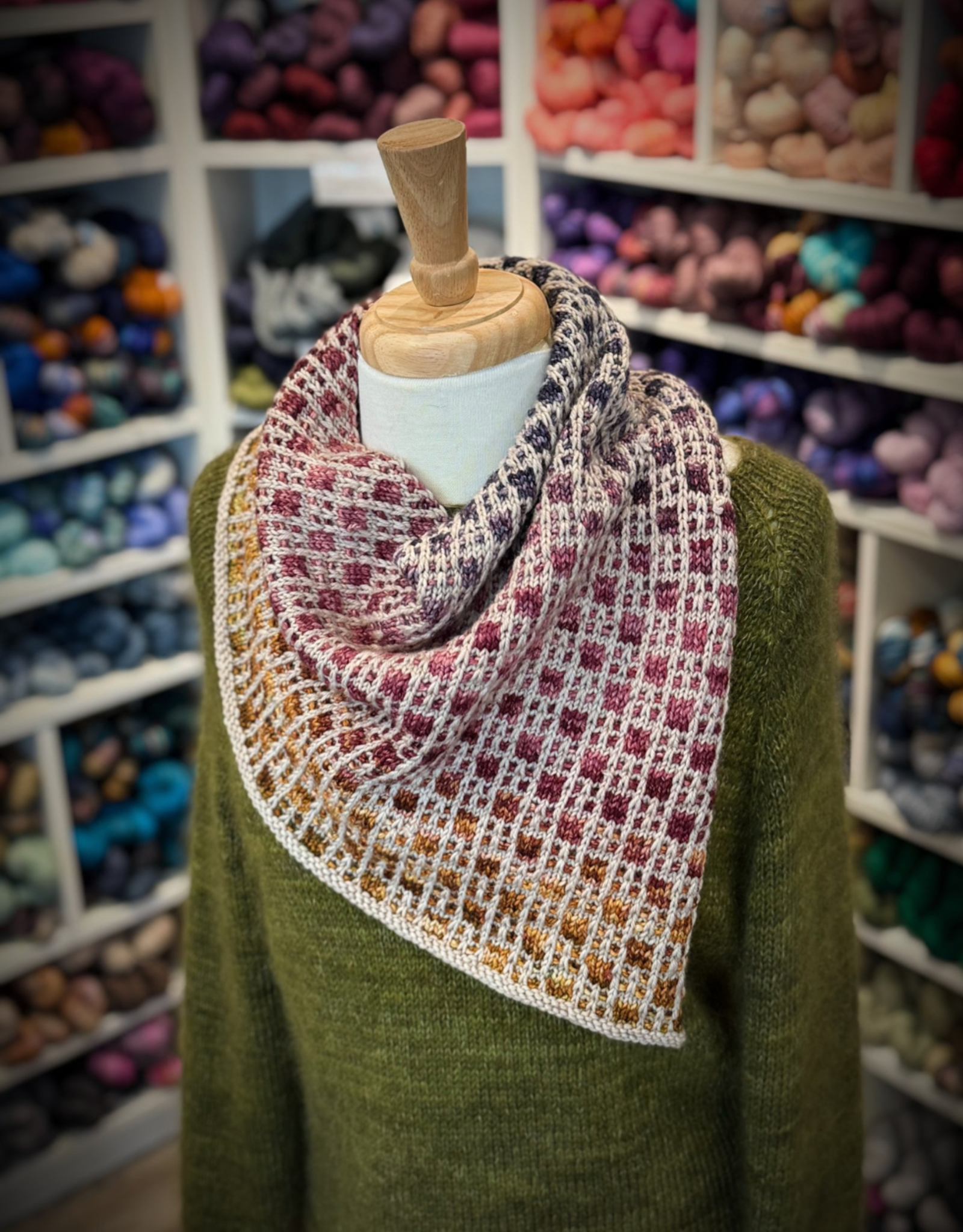 Polka Dot Sheep Murano Squares Bandana Kit