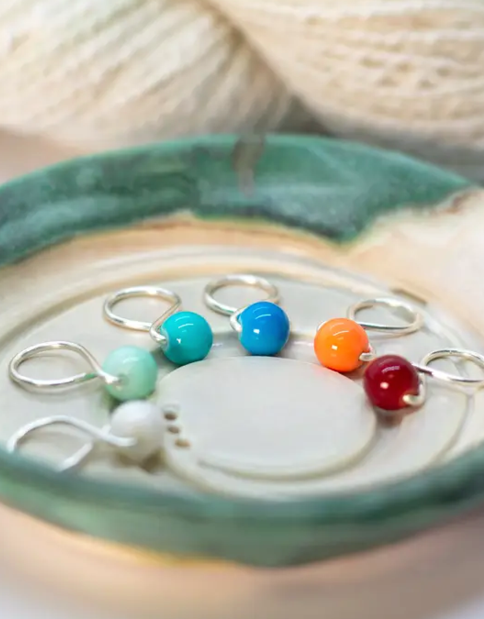 Blue Bird Makery Medium Snag Free Stitch Markers - Roller Rink