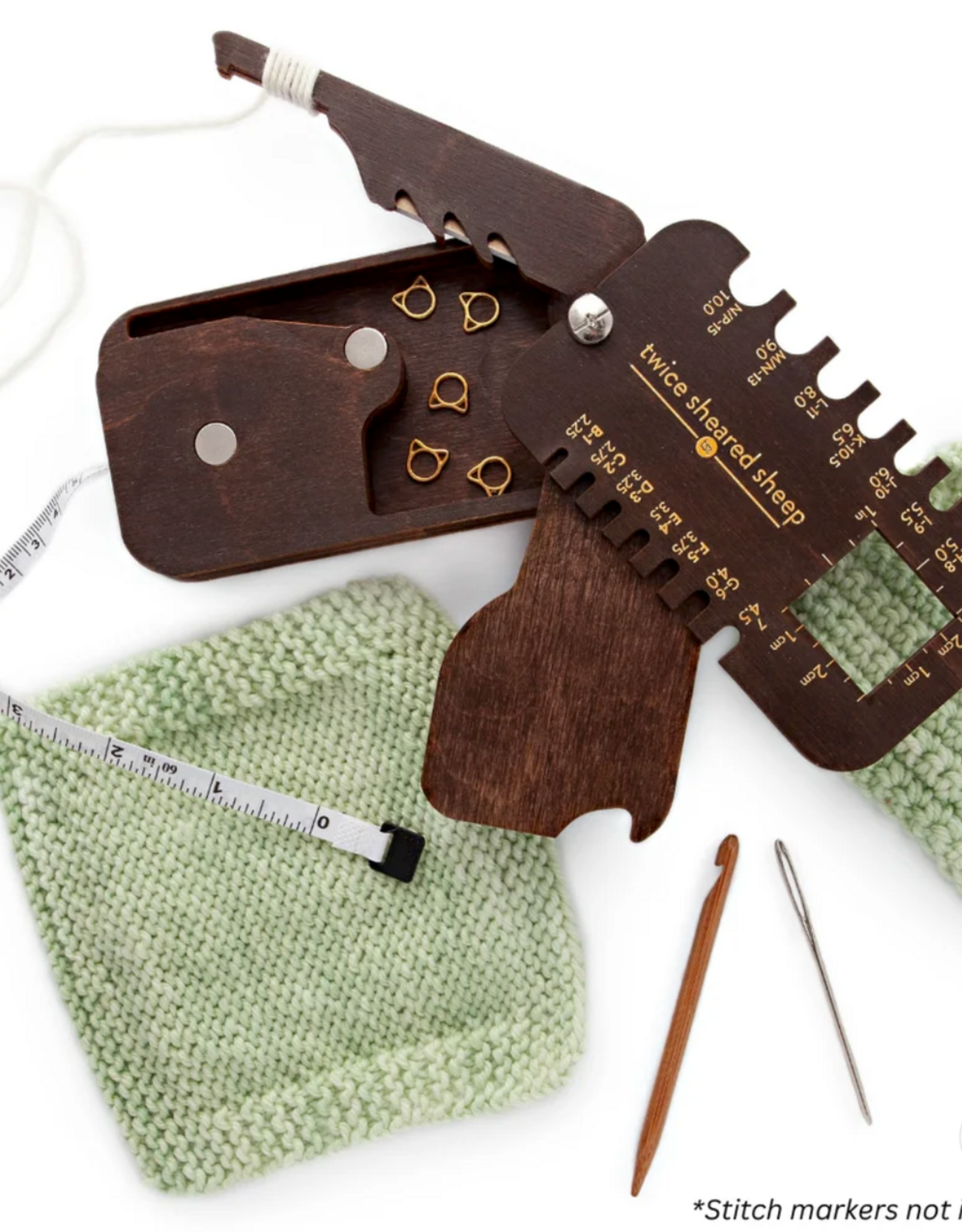 Twice Sheered Sheep Stitch Scout Multi-Tool for Knitters and Crocheters
