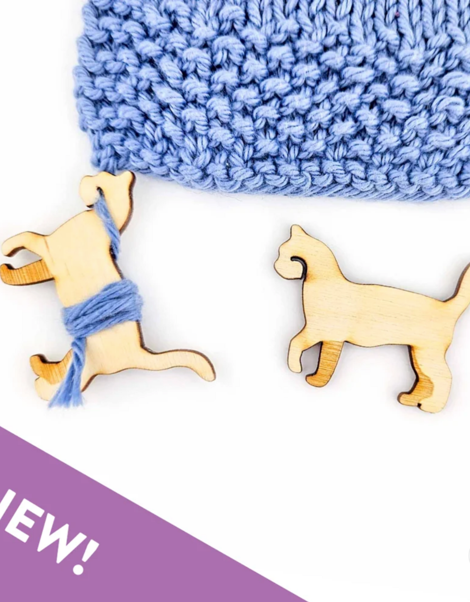Twice Sheered Sheep Little Cat Yarn Bobbins - End Minders