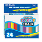 BAZIC BAZIC Dustless Assorted Color Chalk (24/Box)