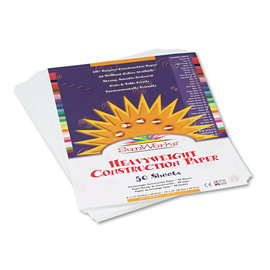 Dixon Ticonderoga Sunworks Construction Paper, 58 Lbs, 9 X 12, Bright White, 50 Sheets