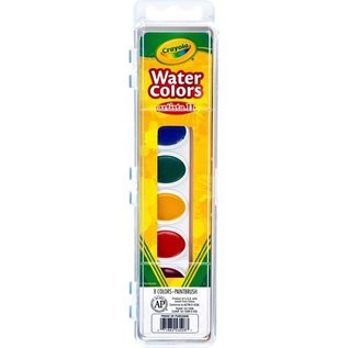 CRAYOLA PAINT,WTRCLR,8ST,OVAL,AST