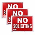 BAZIC BAZIC 9" X 12" No Soliciting Sign [S-30]