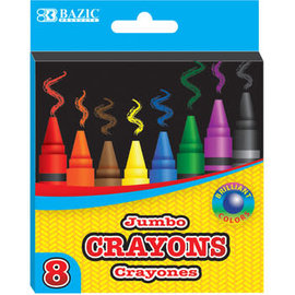 BAZIC BAZIC 8 Color Premium Jumbo Crayons