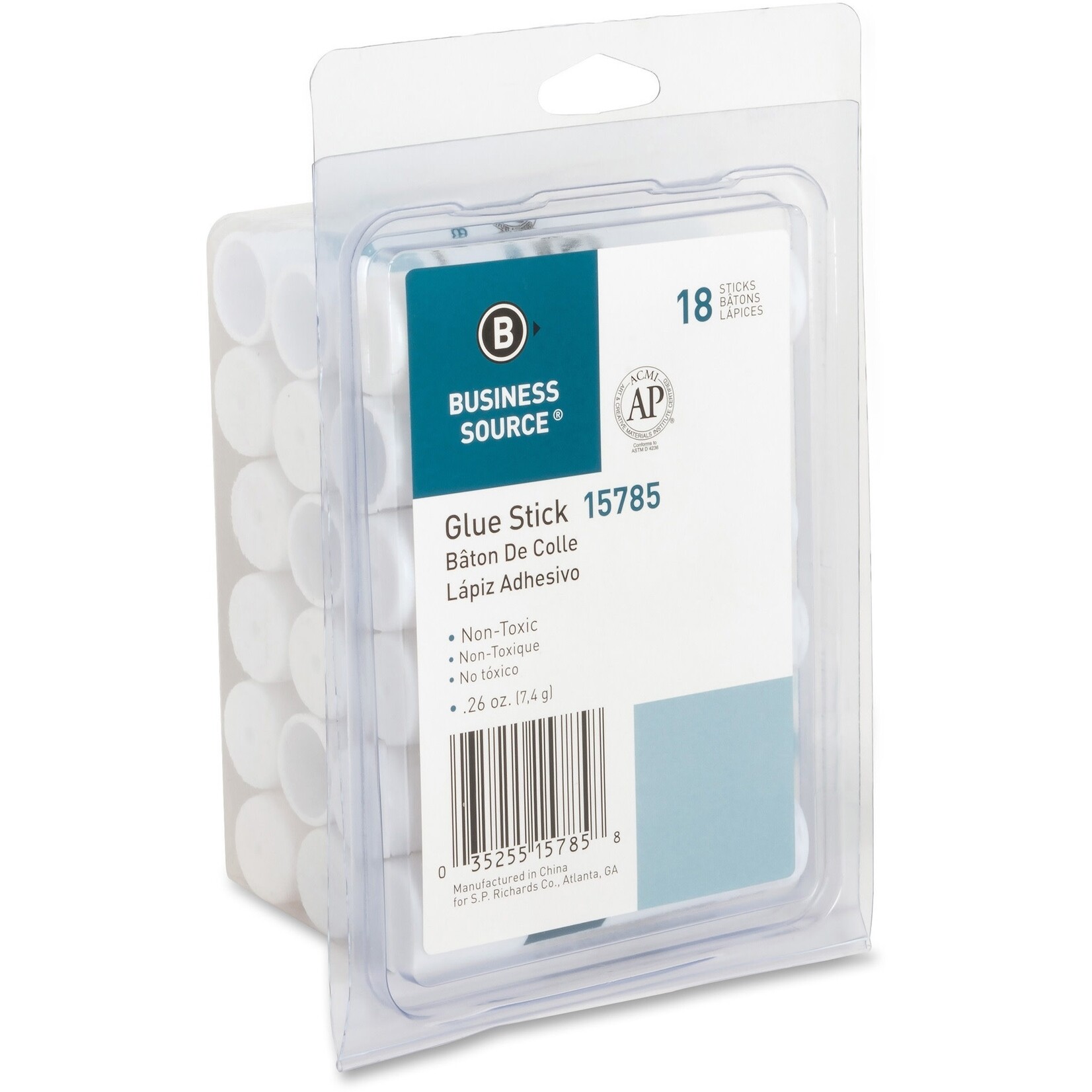 Business Source Business Source Value Pack Glue Sticks, White, 0.26 oz, 18/Pack [BSN15785]