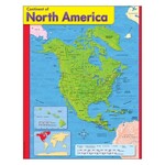 Trend Enterprises Continent of North America Learning Chart 17x22 [T38143]