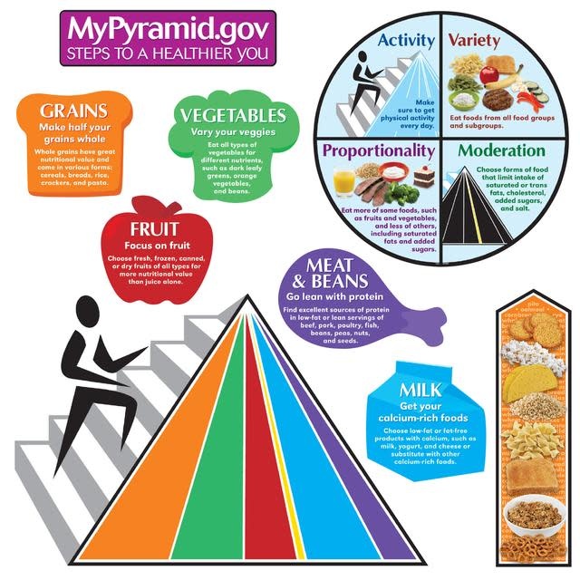 Trend Enterprises MyPyramid.gov-Steps to a Healthier You Bulletin Board ...