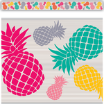 Teacher Created Resources Tropical Punch Pineapples Straight Border Trim [TCR2157]