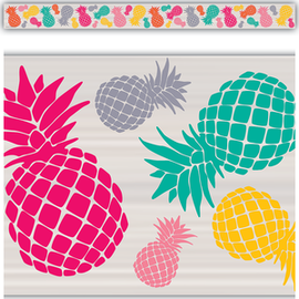 Teacher Created Resources Tropical Punch Pineapples Straight Border Trim