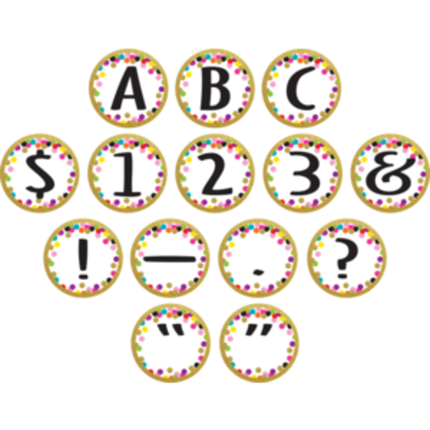 Teacher Created Resources Confetti Circle Letters [TCR5849]