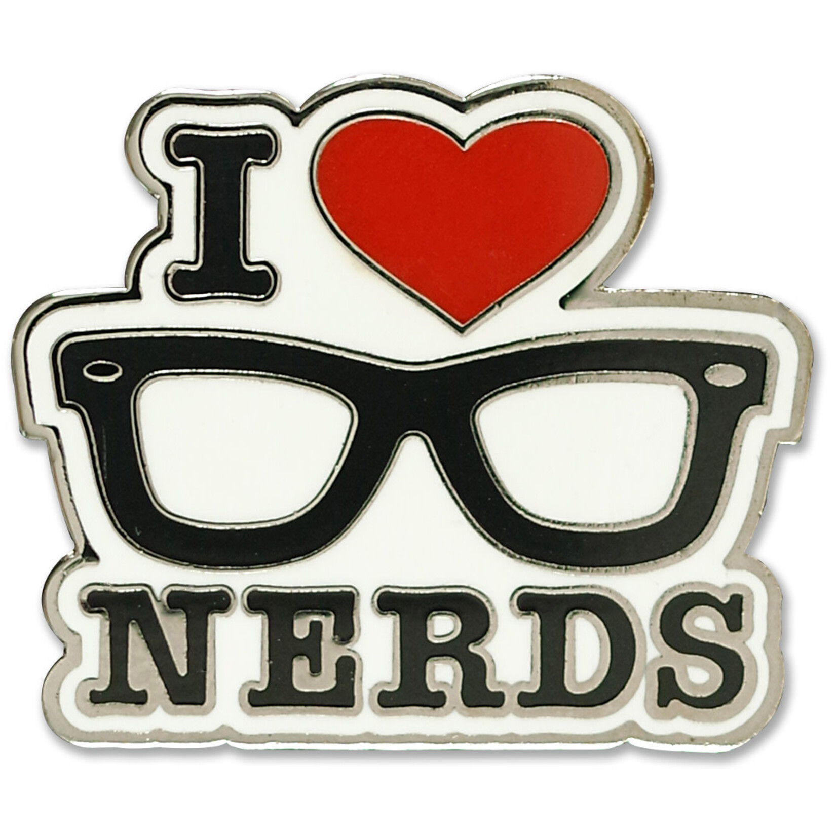 Peter Pauper Press Hard Enamel Pin - I Love Nerds [PPP5242]