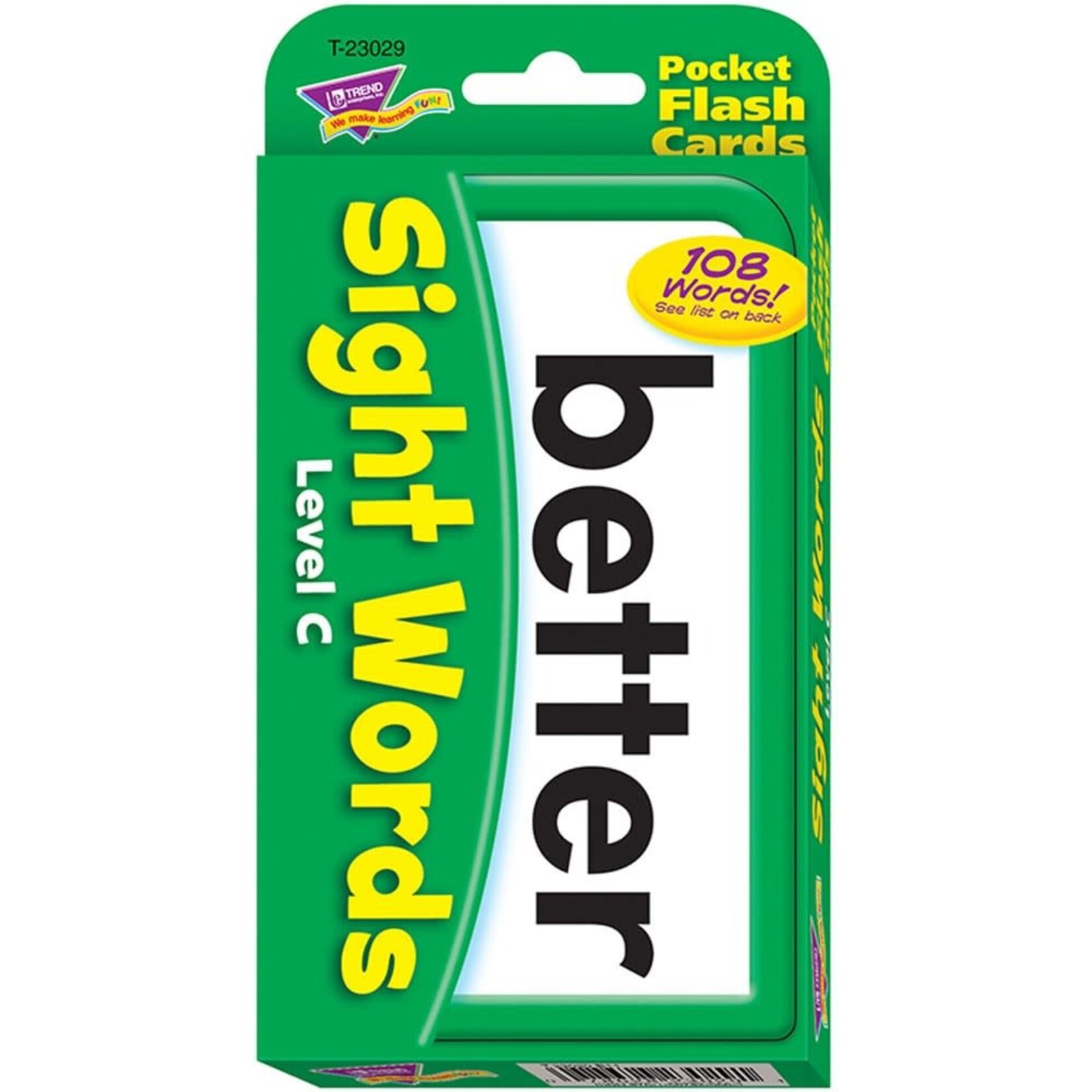 Trend Enterprises Sight Words – Level C Pocket Flash Cards [T23029]
