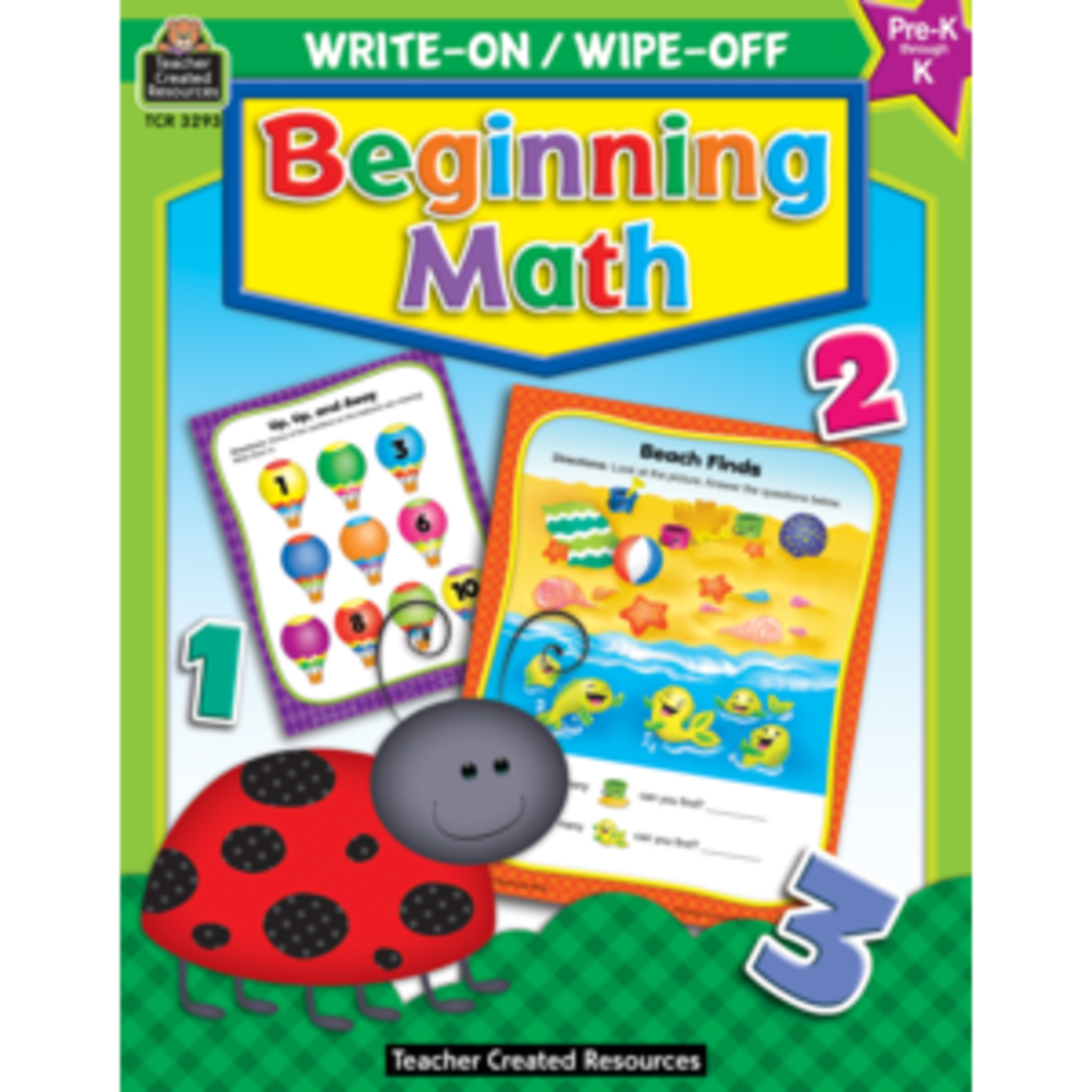 Teacher Created Resources Beginning Math Write-On Wipe-Of Book PreK [TCR3293]