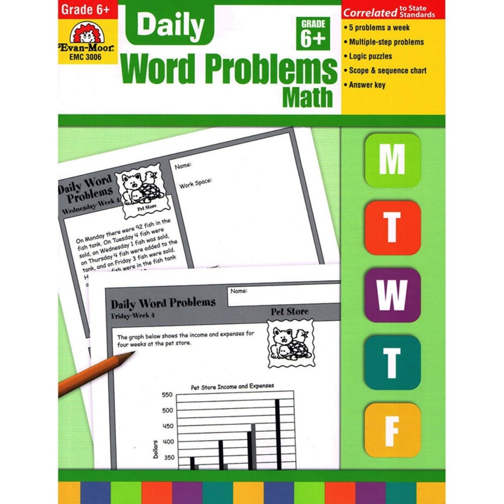 Evan-Moor Daily Word Problems, Grade 6 [EMC3006]