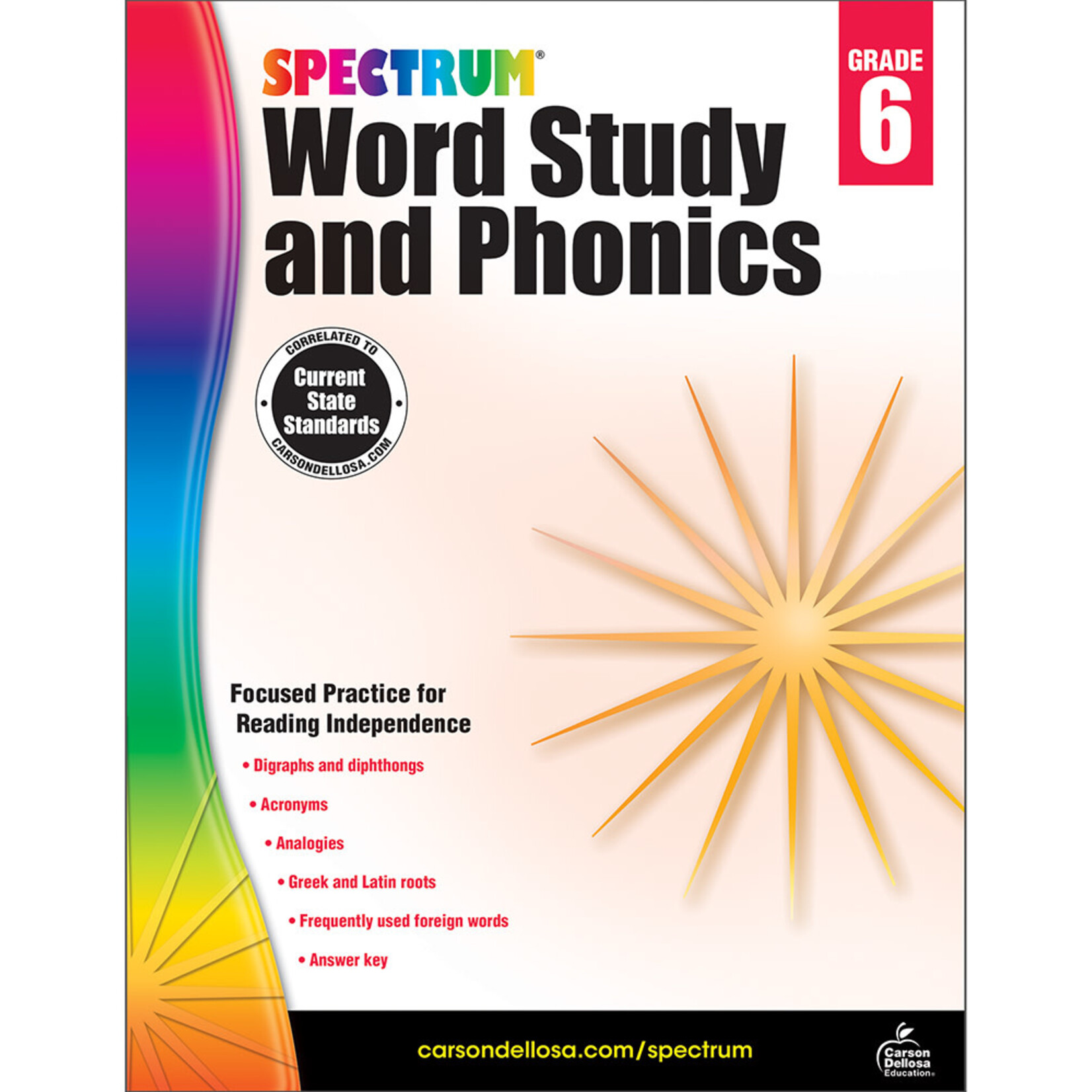 Carson-Dellosa Publishing Group SPECTRUM WORD STUDY PHONICS GRADE 6 [CD704609]