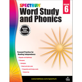 Carson-Dellosa Publishing Group SPECTRUM WORD STUDY PHONICS GRADE 6