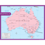 Teacher Created Resources Australia Map Chart 17x22 [TCR7653]