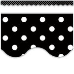 Teacher Created Resources Black Polka Dots Scalloped Border [TCR4671]